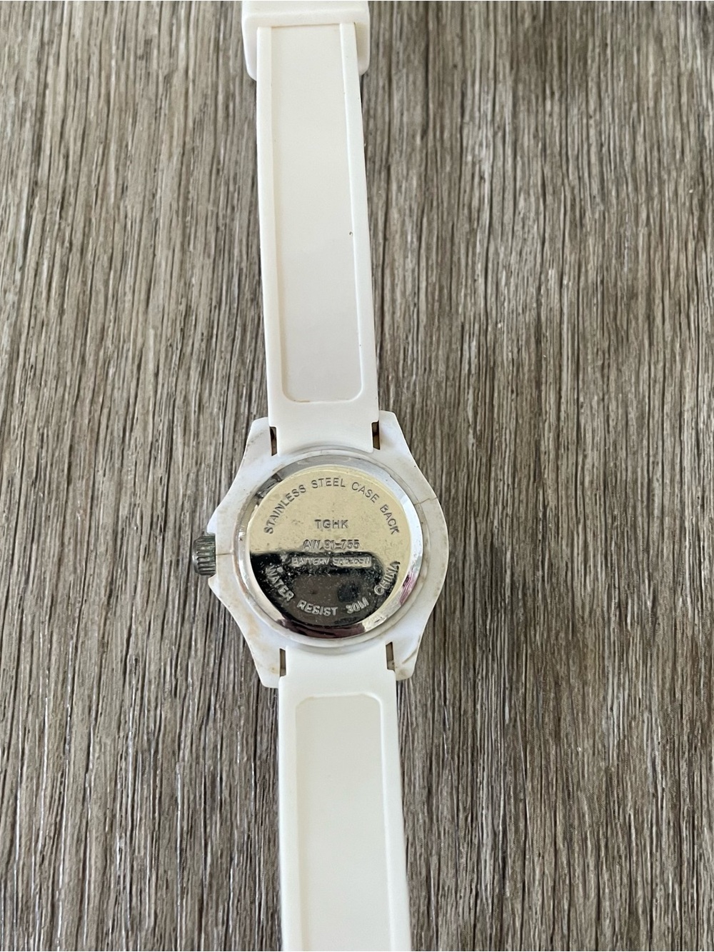 Women’s White Sport Watch Stainless Steel Case Pink & Silver Accents - Picture 6 of 8